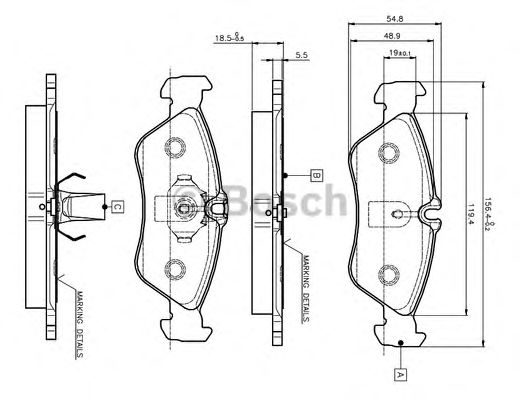 set placute frana,frana disc