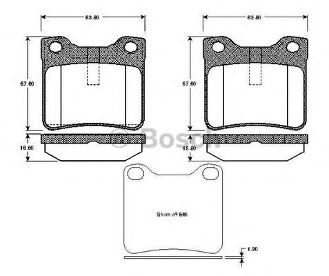 set placute frana,frana disc