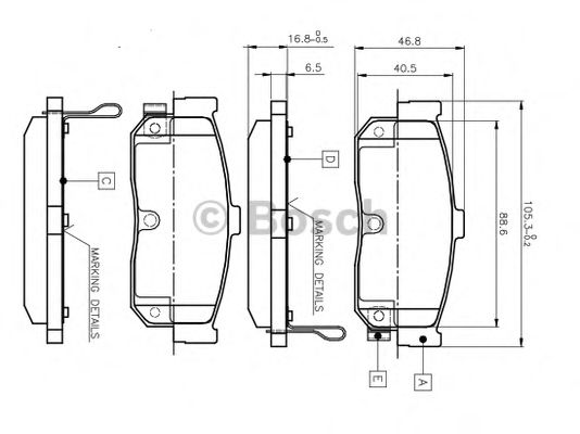 set placute frana,frana disc