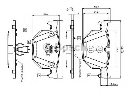 set placute frana,frana disc