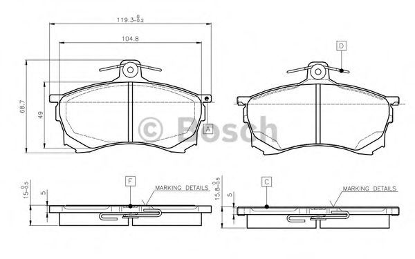 set placute frana,frana disc