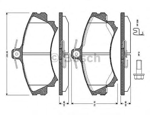 set placute frana,frana disc