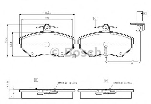 set placute frana,frana disc