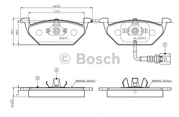 set placute frana,frana disc