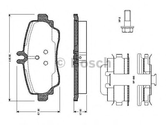 set placute frana,frana disc