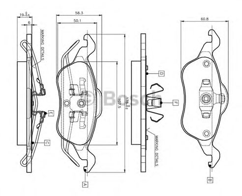 set placute frana,frana disc