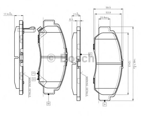 set placute frana,frana disc