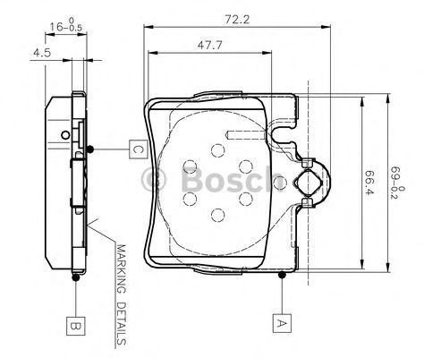 set placute frana,frana disc