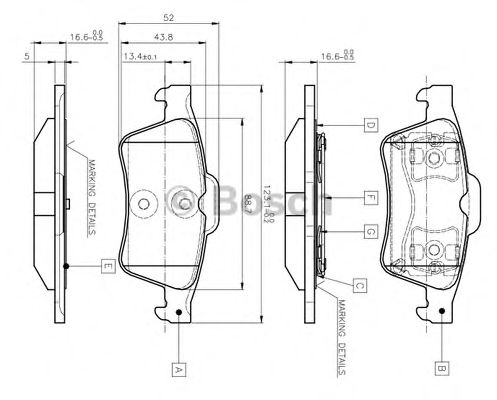 set placute frana,frana disc