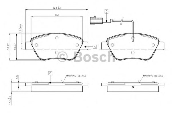 set placute frana,frana disc