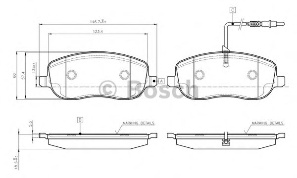 set placute frana,frana disc