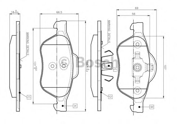 set placute frana,frana disc