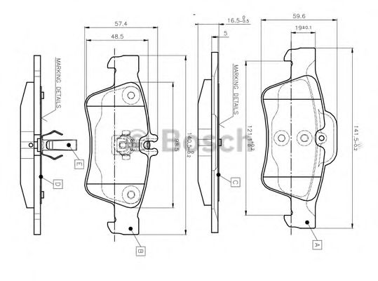 set placute frana,frana disc