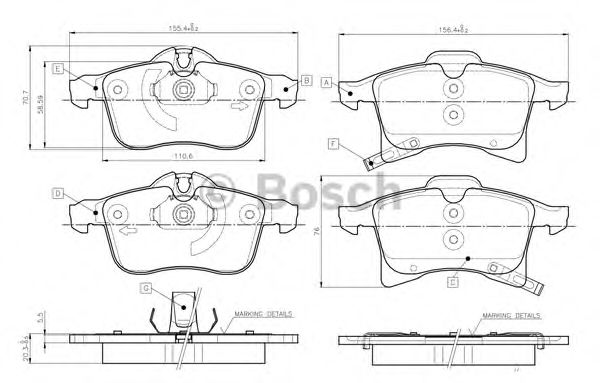 set placute frana,frana disc