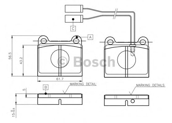 set placute frana,frana disc