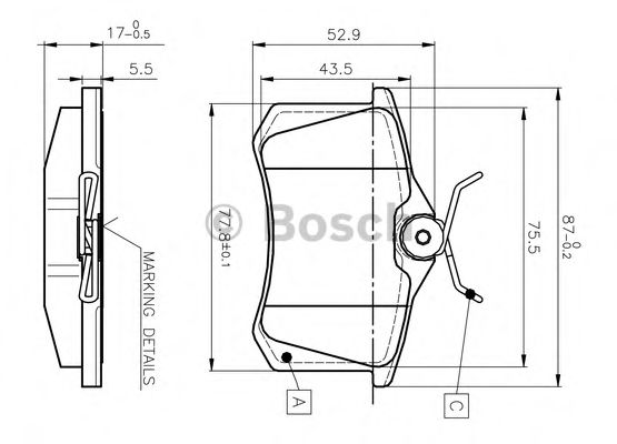 set placute frana,frana disc