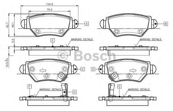 set placute frana,frana disc