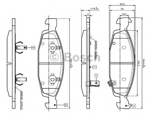 set placute frana,frana disc