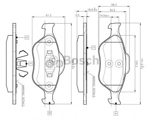 set placute frana,frana disc