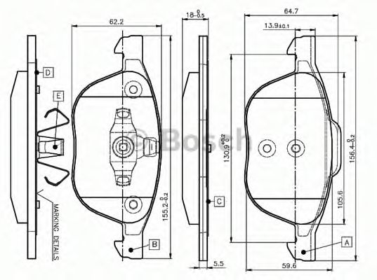 set placute frana,frana disc