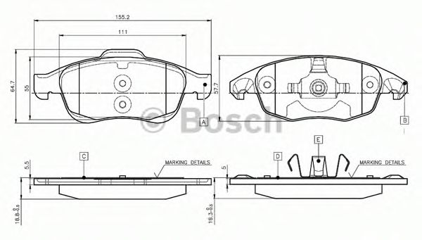 set placute frana,frana disc