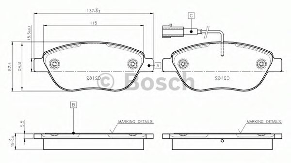 set placute frana,frana disc