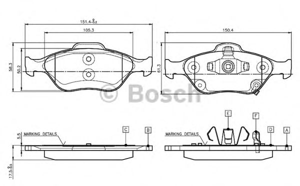 set placute frana,frana disc