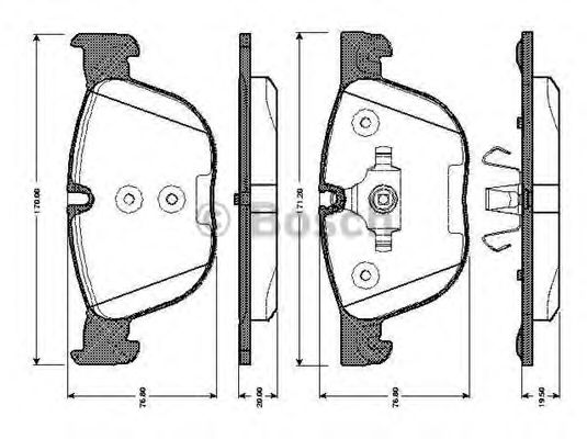 set placute frana,frana disc