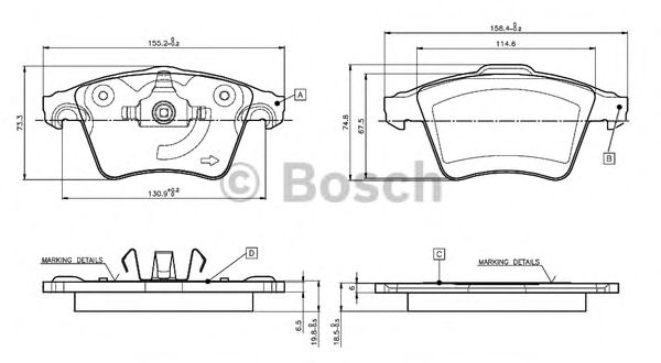 set placute frana,frana disc