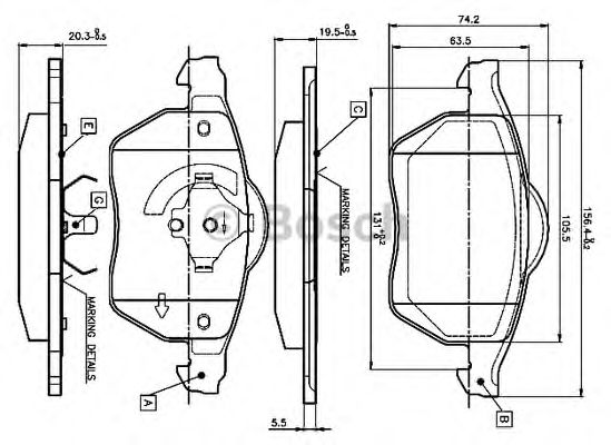 set placute frana,frana disc