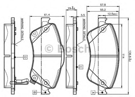 set placute frana,frana disc