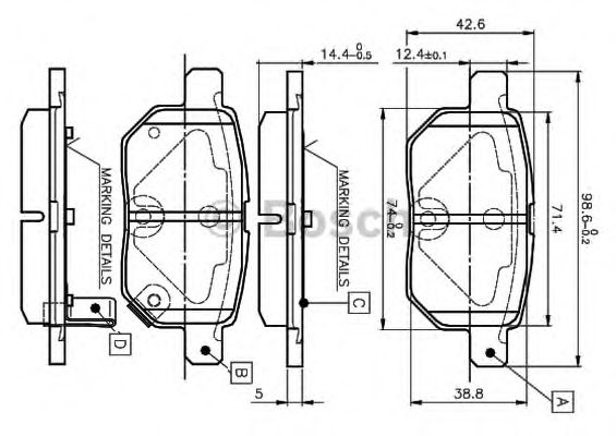 set placute frana,frana disc