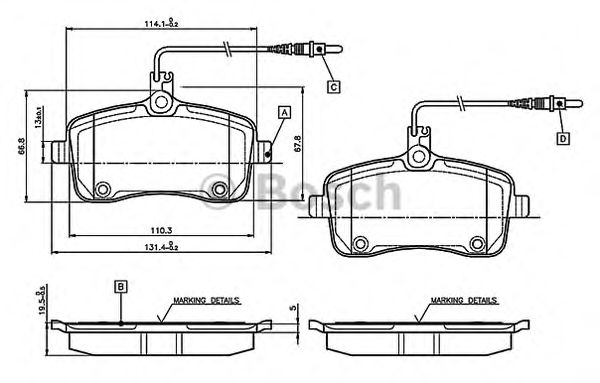 set placute frana,frana disc