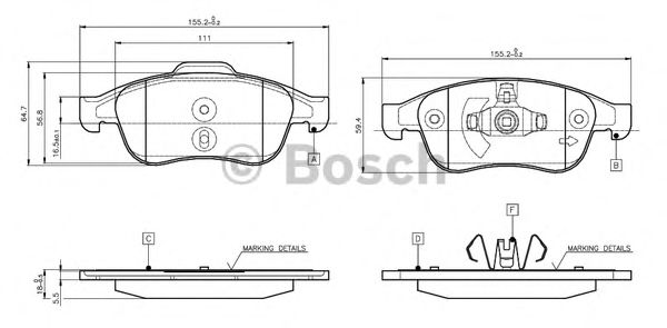 set placute frana,frana disc