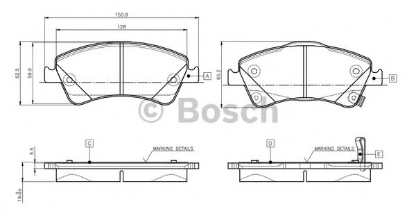 set placute frana,frana disc