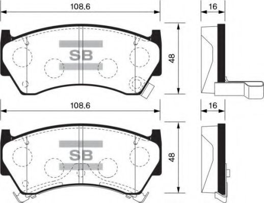 set placute frana,frana disc