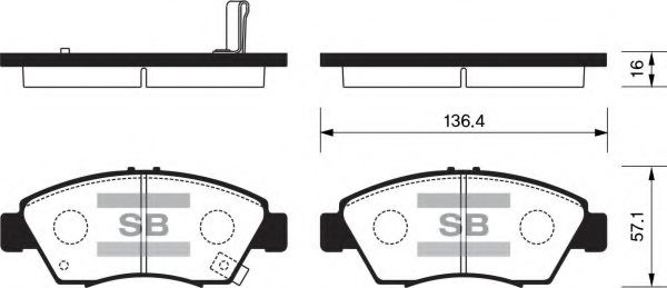 set placute frana,frana disc