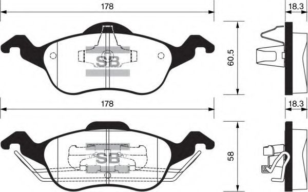 set placute frana,frana disc