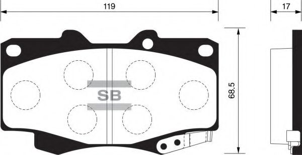 set placute frana,frana disc