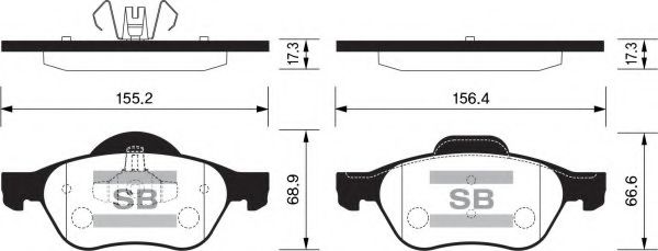 set placute frana,frana disc