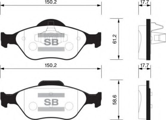 set placute frana,frana disc