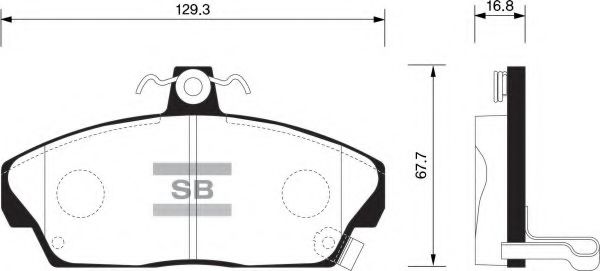 set placute frana,frana disc