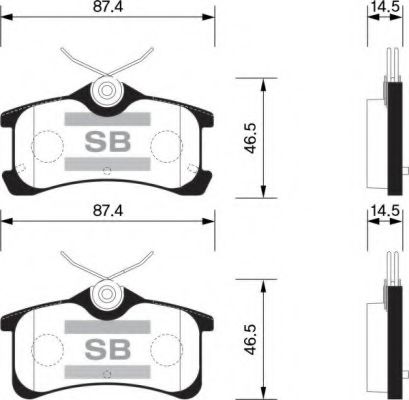 set placute frana,frana disc