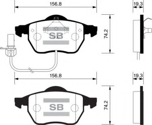 set placute frana,frana disc