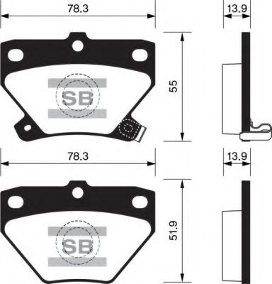 set placute frana,frana disc