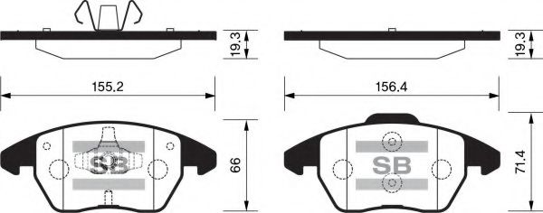 set placute frana,frana disc