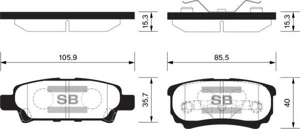 set placute frana,frana disc