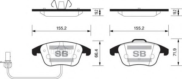 set placute frana,frana disc