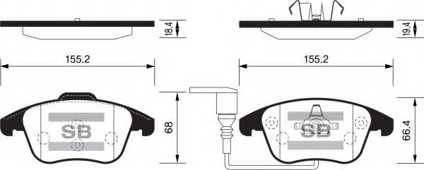 set placute frana,frana disc