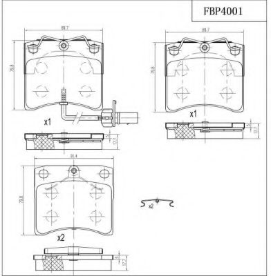 set placute frana,frana disc